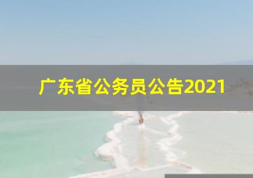 广东省公务员公告2021