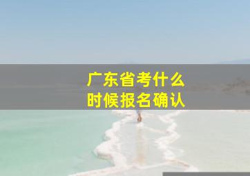 广东省考什么时候报名确认