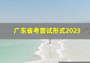 广东省考面试形式2023