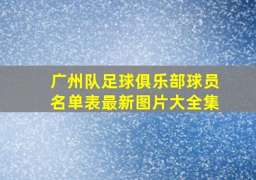 广州队足球俱乐部球员名单表最新图片大全集