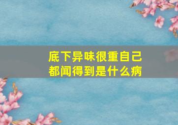 底下异味很重自己都闻得到是什么病