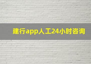 建行app人工24小时咨询