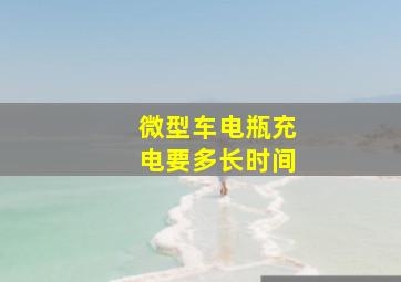 微型车电瓶充电要多长时间