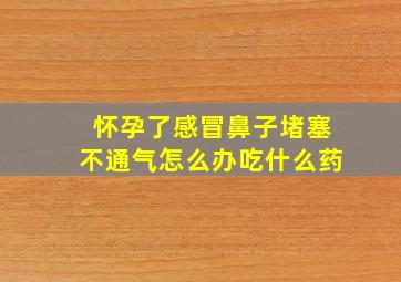 怀孕了感冒鼻子堵塞不通气怎么办吃什么药