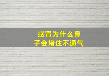 感冒为什么鼻子会堵住不通气