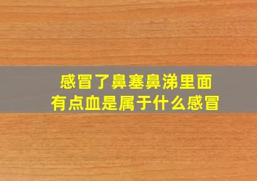 感冒了鼻塞鼻涕里面有点血是属于什么感冒