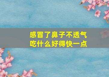 感冒了鼻子不透气吃什么好得快一点