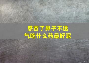 感冒了鼻子不透气吃什么药最好呢