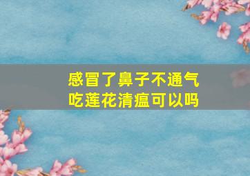 感冒了鼻子不通气吃莲花清瘟可以吗