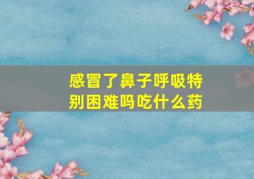 感冒了鼻子呼吸特别困难吗吃什么药