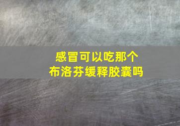 感冒可以吃那个布洛芬缓释胶囊吗