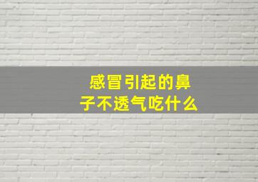 感冒引起的鼻子不透气吃什么