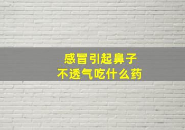 感冒引起鼻子不透气吃什么药