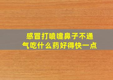 感冒打喷嚏鼻子不通气吃什么药好得快一点