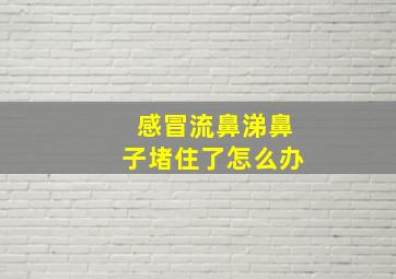 感冒流鼻涕鼻子堵住了怎么办