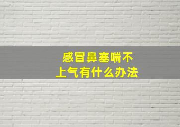 感冒鼻塞喘不上气有什么办法