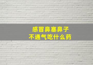 感冒鼻塞鼻子不通气吃什么药