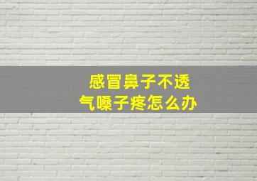 感冒鼻子不透气嗓子疼怎么办