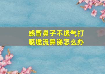 感冒鼻子不透气打喷嚏流鼻涕怎么办