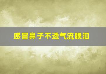 感冒鼻子不透气流眼泪