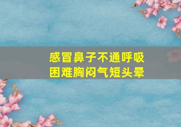 感冒鼻子不通呼吸困难胸闷气短头晕