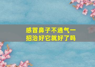 感冒鼻子不通气一招治好它就好了吗