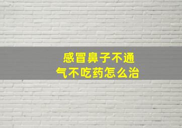 感冒鼻子不通气不吃药怎么治