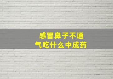 感冒鼻子不通气吃什么中成药