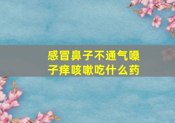 感冒鼻子不通气嗓子痒咳嗽吃什么药