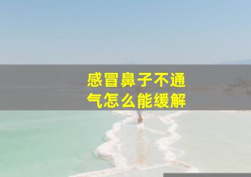 感冒鼻子不通气怎么能缓解