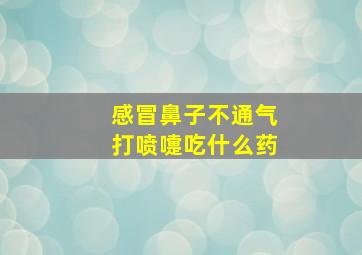 感冒鼻子不通气打喷嚏吃什么药