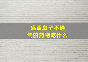 感冒鼻子不通气的药物吃什么