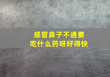 感冒鼻子不通要吃什么药呀好得快