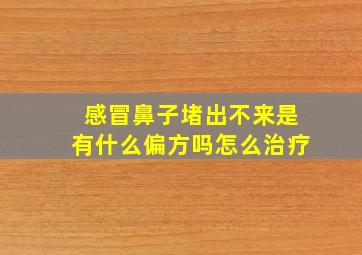 感冒鼻子堵出不来是有什么偏方吗怎么治疗