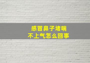 感冒鼻子堵喘不上气怎么回事