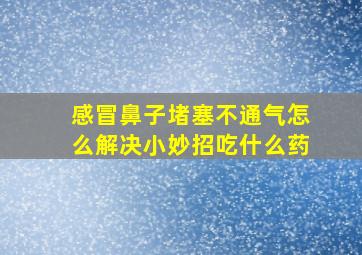 感冒鼻子堵塞不通气怎么解决小妙招吃什么药