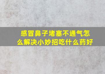 感冒鼻子堵塞不通气怎么解决小妙招吃什么药好