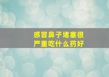 感冒鼻子堵塞很严重吃什么药好