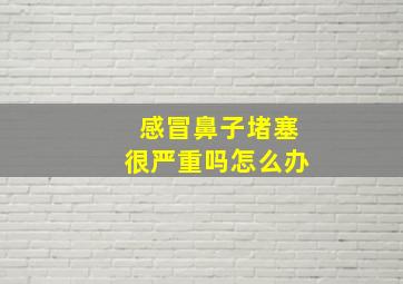 感冒鼻子堵塞很严重吗怎么办