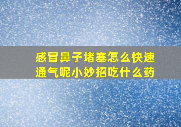 感冒鼻子堵塞怎么快速通气呢小妙招吃什么药