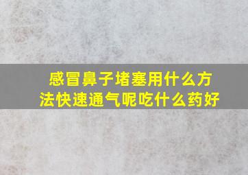 感冒鼻子堵塞用什么方法快速通气呢吃什么药好