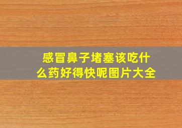 感冒鼻子堵塞该吃什么药好得快呢图片大全