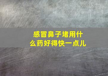 感冒鼻子堵用什么药好得快一点儿