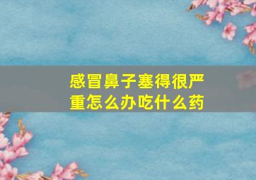 感冒鼻子塞得很严重怎么办吃什么药