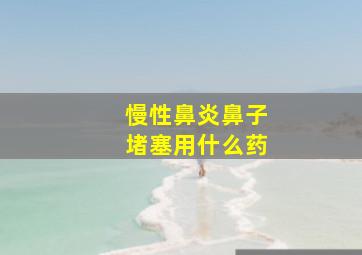 慢性鼻炎鼻子堵塞用什么药