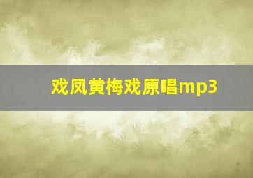 戏凤黄梅戏原唱mp3