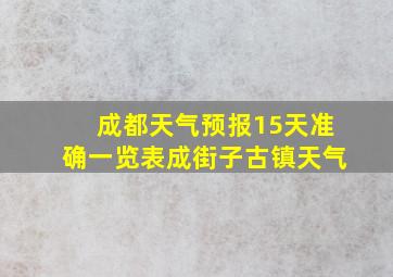 成都天气预报15天准确一览表成街子古镇天气