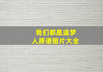 我们都是追梦人原谱图片大全