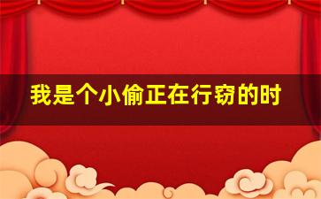 我是个小偷正在行窃的时