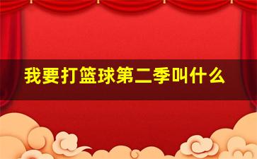 我要打篮球第二季叫什么